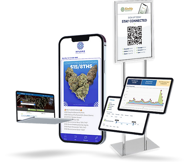 Digital cannabis marketing solutions display